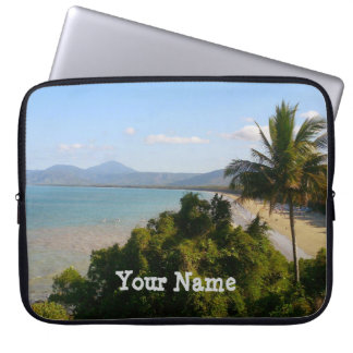 Personalised Cairns Beach laptop sleeve