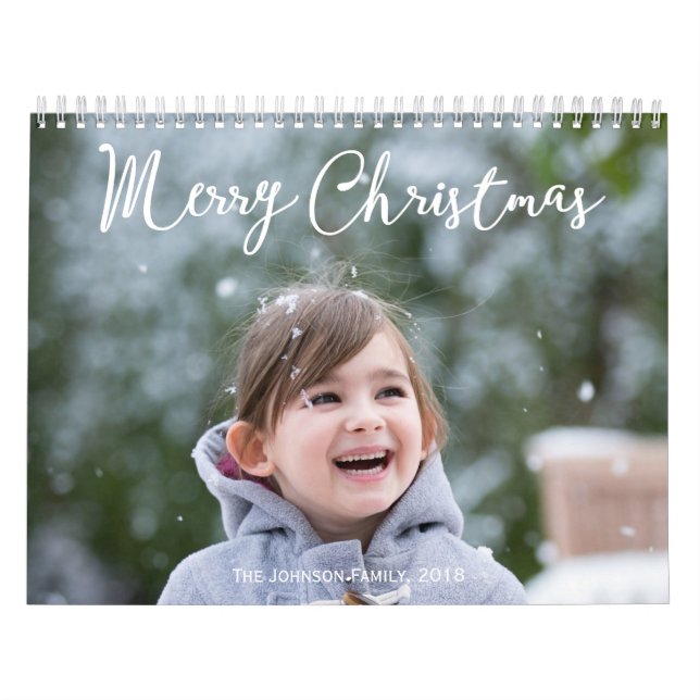 Personalised Calendar 2018 Snowing Christmas (Cover)