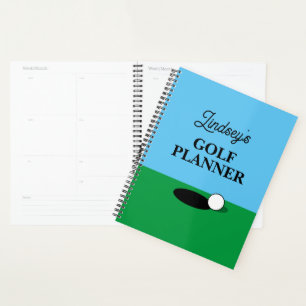 Personalised calendar golf planner agenda book