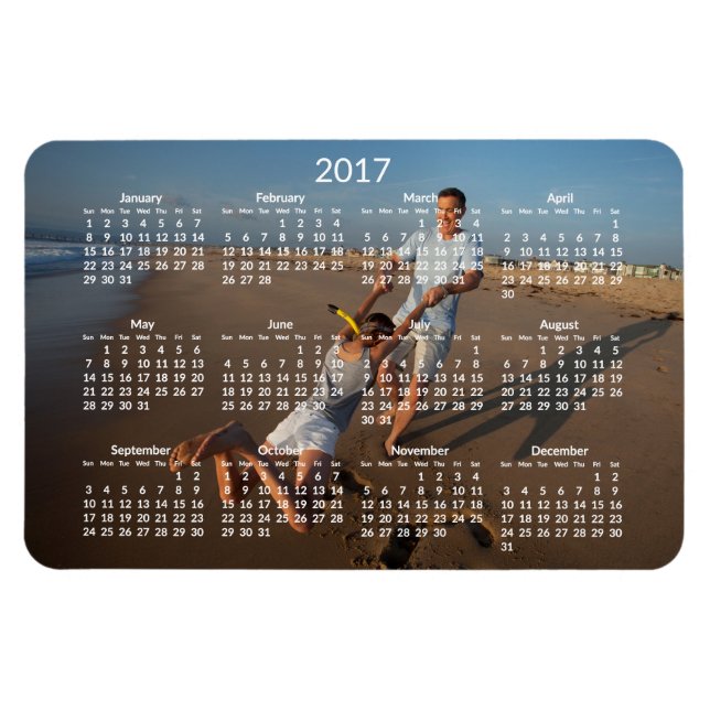 Personalised Calendars 2017 Large Flexible Magnets (Horizontal)