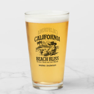 Personalised California Beach Bliss on Cali Shores Glass