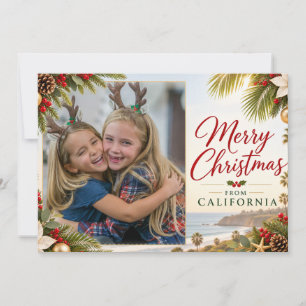 Personalised California Christmas Family Photo