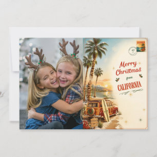 Personalised California Christmas Family Photo 
