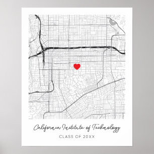 Personalised California Institute of Technolog Map Poster