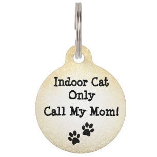 Personalised "Call My Mum" Cat ID Tag - Indoor
