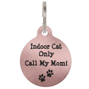 Personalised "Call My Mum" Cat ID Tag - Indoor