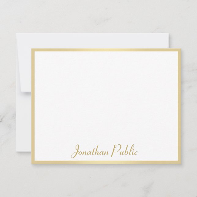 Personalised Calligraphy Template Gold Script Name (Front)