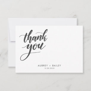 Personalised Calligraphy Wedding Thank You Card