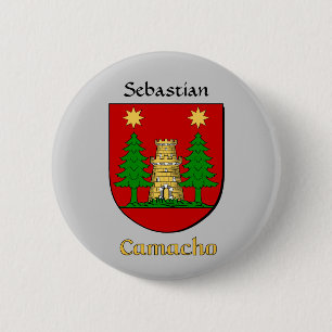 Personalised Camacho Historical Shield 6 Cm Round Badge