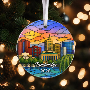 Personalised Cambridge Acrylic Ornament, Custom Ma Ornament