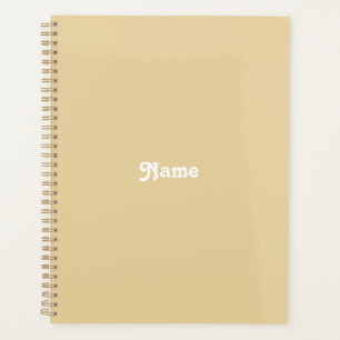 Personalised camel beige custom name monogram year planner