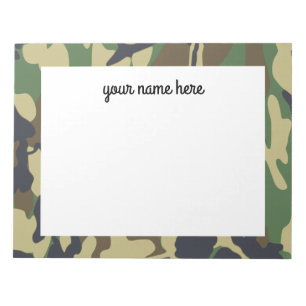 Personalised Camo Notepad