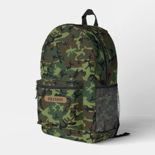 PERSONALISED CAMOFLAGE PRINTED BACKPACK