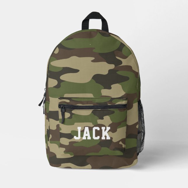 Personalised Camouflage Adventure Gear Backpack (Front)