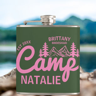 Personalised Camp Bach Bachelorette Party Custom Hip Flask