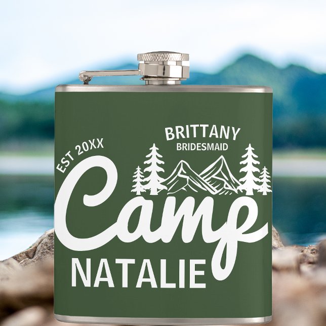 Personalised Camp Bach Bachelorette Party Custom Hip Flask (Creator Uploaded)