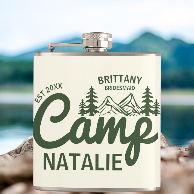 Personalised Camp Bach Bachelorette Party Custom Hip Flask (Creator Uploaded)