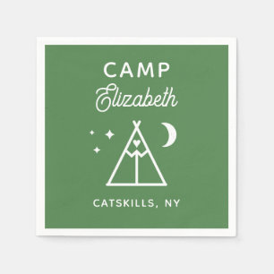 Personalised Camp Bachelorette Flannel  Napkin