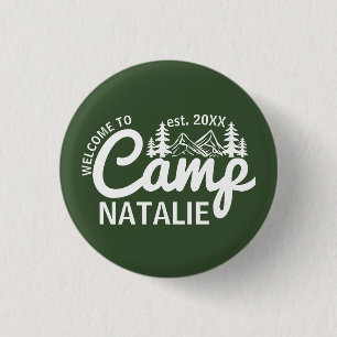 Personalised Camp Bachelorette Party Bridesmaids 3 Cm Round Badge