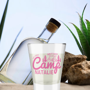 Personalised Camp Bachelorette Party Bridesmaids Shot Glass