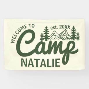 Personalised Camp Bachelorette Party Cool Welcome Banner
