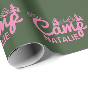 Personalised Camp Bachelorette Party Customised Wrapping Paper