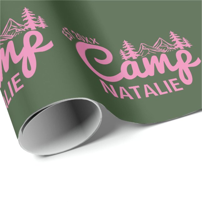 Personalised Camp Bachelorette Party Customised Wrapping Paper (Roll Corner)
