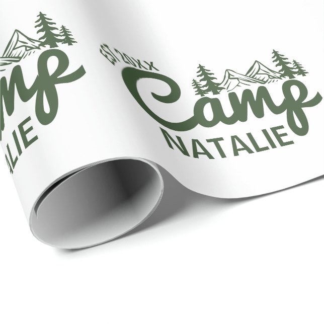 Personalised Camp Bachelorette Party Customised Wrapping Paper (Roll Corner)