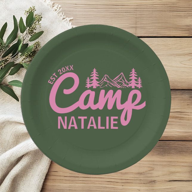 Personalised Camp Bachelorette Party Paper Plate (Creator Uploaded)