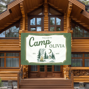 Personalised Camp Bachelorette Party Welcome Banner