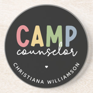 Personalised Camp Counsellor Gifts Coaster