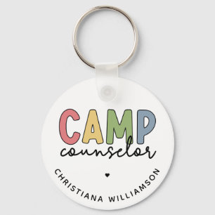 Personalised Camp Counsellor Gifts Key Ring