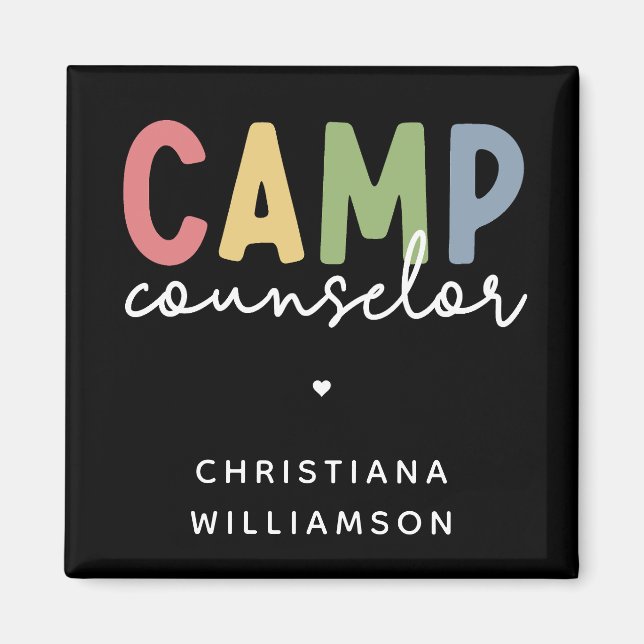 Personalised Camp Counsellor Gifts Magnet (Front)