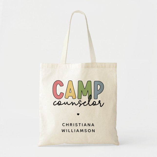 Personalised Camp Counsellor Gifts Tote Bag (Front)