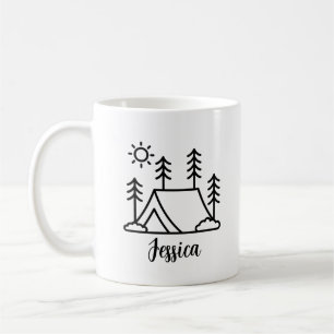 Personalised camp mug, personalised campfire mug, coffee mug
