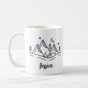 Personalised camp mug, personalised campfire mug, coffee mug
