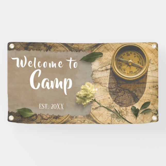 Personalised Camp Welcome  Banner (Horizontal)