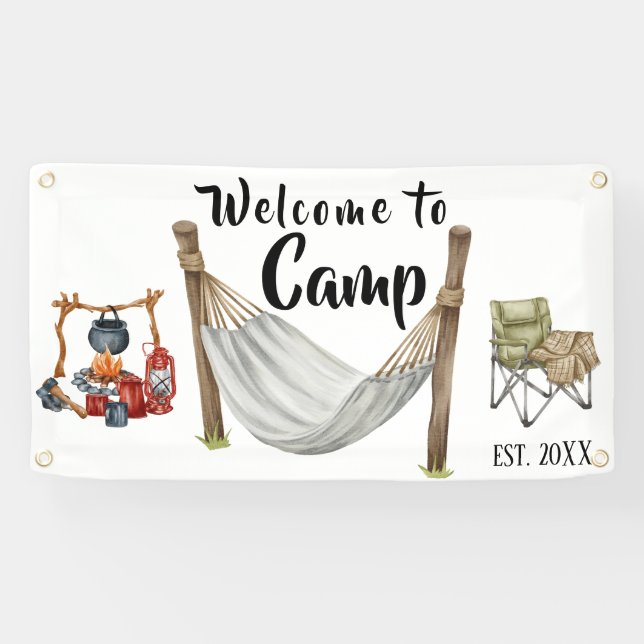 Personalised Camp Welcome  Banner (Horizontal)