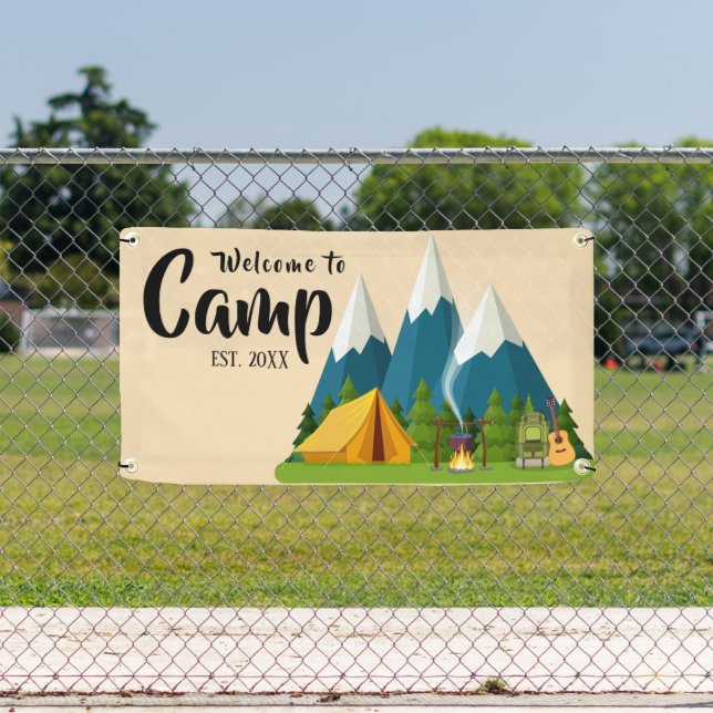 Personalised Camp Welcome  Banner (Insitu)
