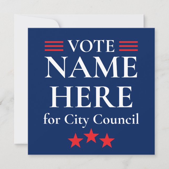 Personalised Campaign Election Invitation (Front)