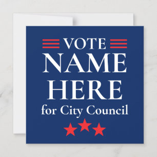 Personalised Campaign Election Magnetic Invitation