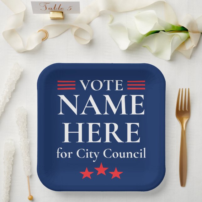 Personalised Campaign Election Paper Plate (Wedding)