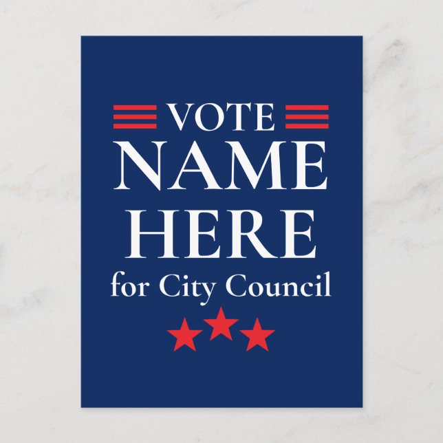 Personalised Campaign Election Postcard (Front)