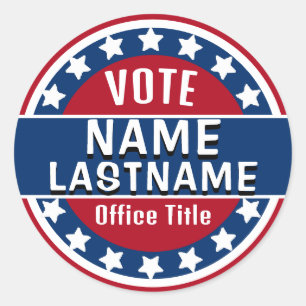 Personalised Campaign Template Classic Round Sticker