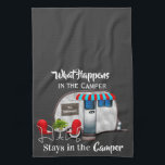 Personalised Camper Kitchen Towel<br><div class="desc">A fun kitchen towel with easy personalisation.  Would make a great gift or addition to your camper decor.</div>