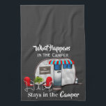 Personalised Camper Kitchen Towel<br><div class="desc">A fun kitchen towel with easy personalisation.  Would make a great gift or addition to your camper decor.</div>