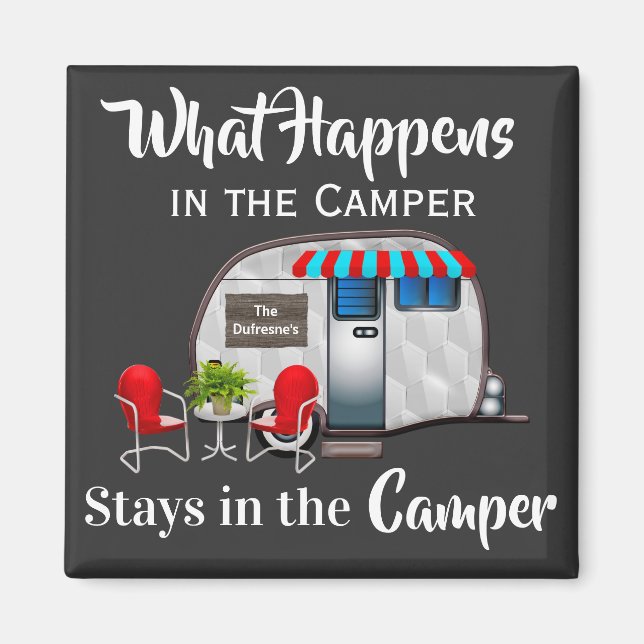 Personalised Camper Magnet (Front)