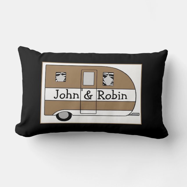 Personalised Camper Throw Pillow (Front)