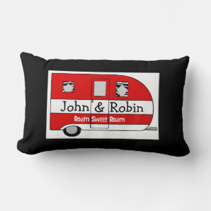 Personalised Camper Throw Pillow "Roam Sweet Roam"