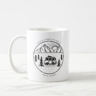 Personalised Camper Van Outdoors Trip Year Review Coffee Mug